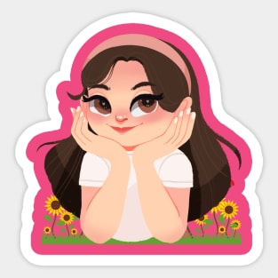 Lovely girl. Sticker